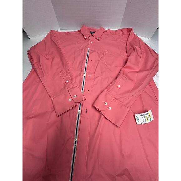 Alexander Julian Colours Dress Shirt Men Sz XXL Peach Orange Button Down Solid - Picture 3 of 13